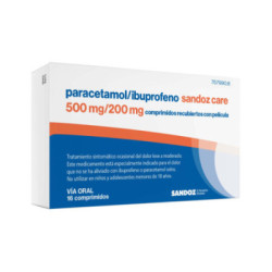 Paracetamol ibuprofeno sandoz care 500 mg 200 mg 16 comprimidos recubiertos