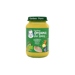 Gerber Organic Guisantes Patatas Pollo 1 Tarrito 190 G