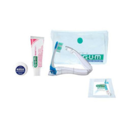 Kit De Viaje Cepillo Gum+Pasta De Dientes 12Ml+Hilo Dental