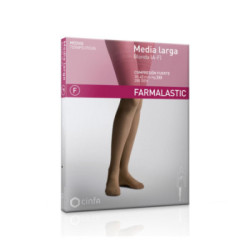 Farmalastic Media Larga Compresión Fuerte Blonda Md